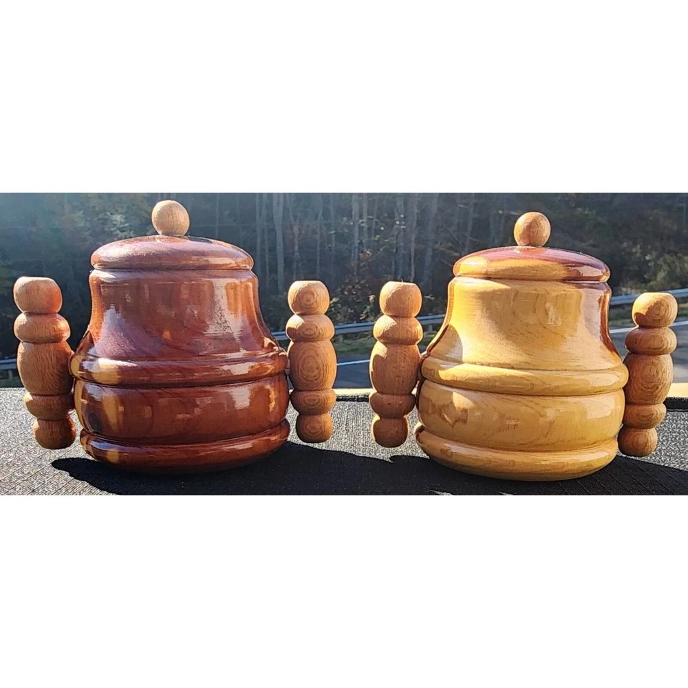Wooden Salt And Pepper Shaker Set‎ Laurinburg N.C